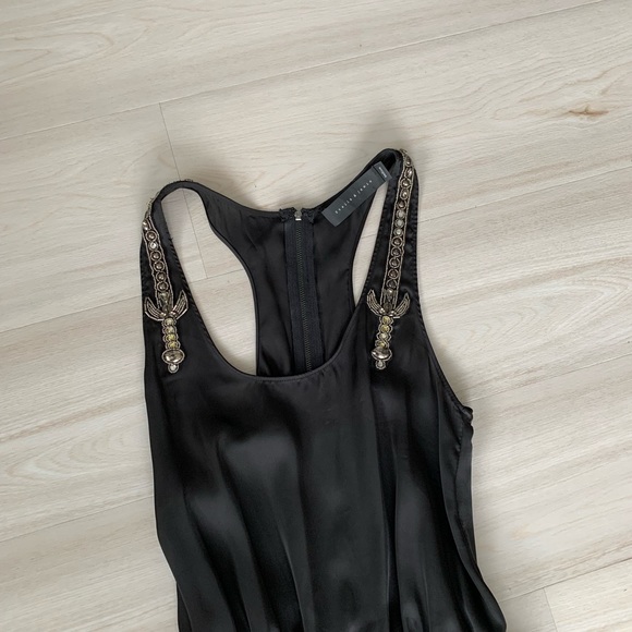 Embellished straps race back romper - Picture 9 of 12